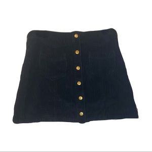 She+Sky Black Button Up Corduroy Skirt - SIZE S